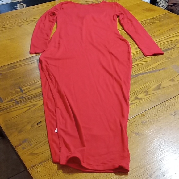 HALARA XS EXTRA SMALL RED DRESS Long Sleeve Womens Party Clubs Birthday zz - Picture 9 of 9